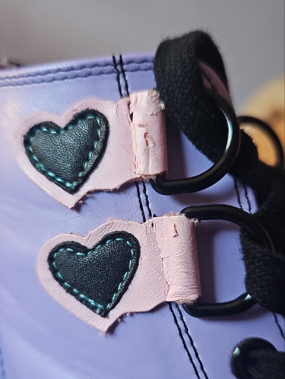 Lavender High-Top Sneakers with Mint Toe and Pink Accents - STRANGE CVLT - Picture 12 of 14